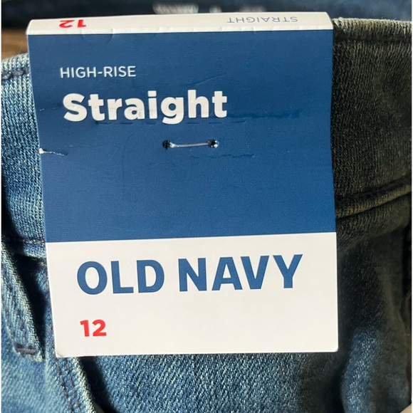 Old Navy High Rise Straight Denim Jeans - Size 12 - Picture 3 of 5